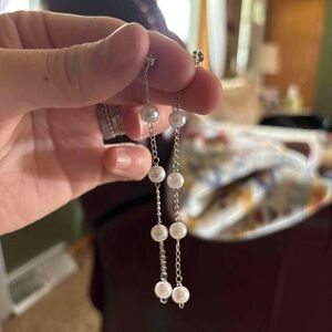 Elegant faux Pearl Drop Earrings